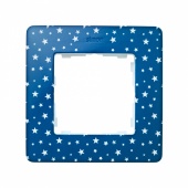 Рамка 1 пост, сине-фиолетовый, звезды