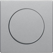 Центральная панель с регулирующей кнопкой для поворотного диммера, Q.1/Q.3, цвет: алюминиевый, с эфф