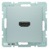 Розетка HDMI, B.x, цвет: алюминевый матовый