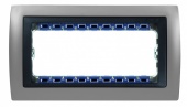 SIMON Рамка для 5 узких модулей матовый алюминий