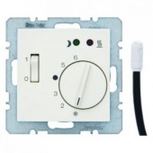 Регулятор температуры помещения пола с замыкающим контактом, цвет: белый, глянцевый