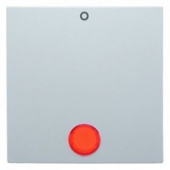 Клавиша с красной линзой и надписью "0" цвет: полярная белизна, матовый Berker S.1/B.1/B.3/B.7 Glas