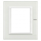 BT Axolute Белое стекло Рамка 3+3 мод прямоугольная