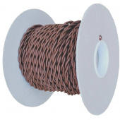 FD10314 Телефонный кабель в шелковой оплетке 2х0,25мм2 (25 метров), цвет коричневый