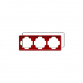 Gira S-Color Красный Рамка 3-ая с уплотнительной вставкой