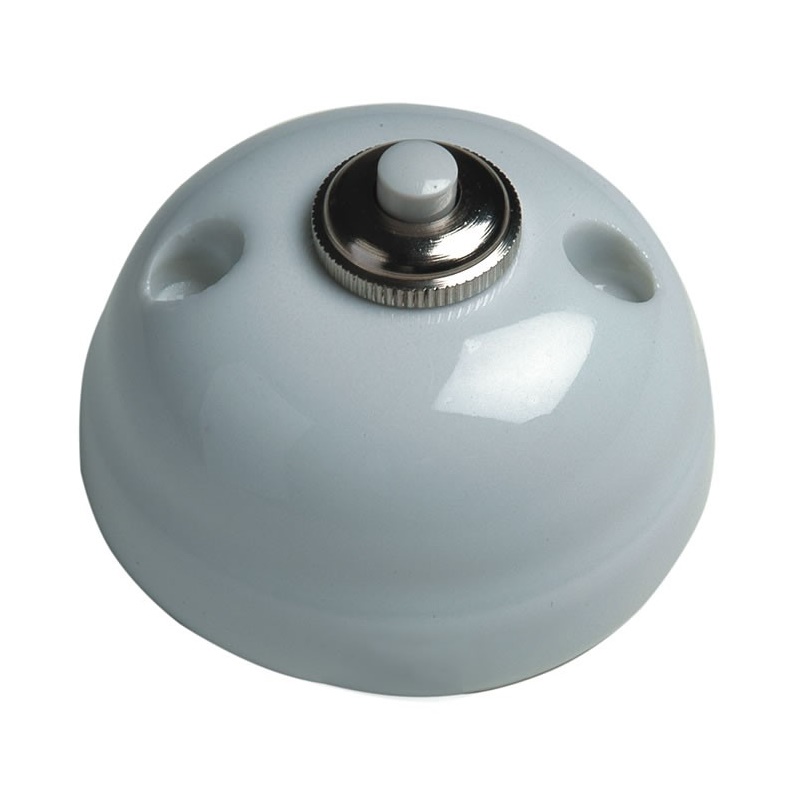 GARBY Кнопка нажимная 10A-250V, керамика, белая