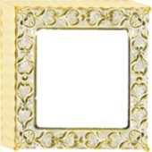 FD01521OP Рамка на 1 пост. (суппорт и кабельный ввод), цвет gold white patina