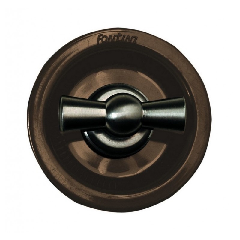 Venezia Выключатель поворотный  для жалюзи 1,66А 10А/250В~, хром / коричневый