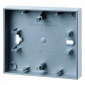 Надстроечная коробка, 1-местная, плоская, B.x, цвет: алюминий, матовый