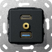 Разъем HDMI,USB3.0A,M гнездо System 55
