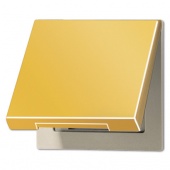JUNG LS 990 Золото Откидная крышка для розеток и изделий с платой 50х50 мм