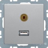 BMO USB/3.5mm AUDIO, Q.1/Q.3, цвет: алюминиевый, с эффектом бархата