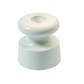 Garby/Dimbler Изолятор ø19x20 mm, белый, керамика,винты в комплекте (упак. 25шт)