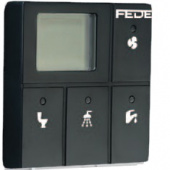FD28603-M Выключатель для ванной комнаты (освещение, вентиляция), черный