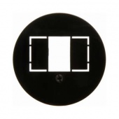 Центральная панель для розетки TAE, Serie 1930, цвет: черный, с блеском