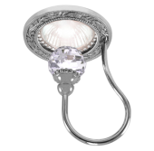 FD1034CLCB Круглый точечный светильник из латуни с крупным кристаллом, bright chrome