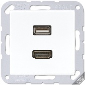 Jung HDMI / USB антрацит матовый