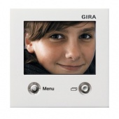Gira F100 Бел глянц ЖКИ-дисплей цветной для внутренней квартирной станции скрытого монтажа