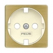 FD04314PM-A  Обрамление розетки 2к+з,цвет Matt Patina+beige