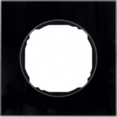 Рамка, R.8, 1-местная, стекло, цвет: черный