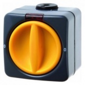 Контрольный поворотный выключатель с красной линзой цвет: темно-серый/желтый ISO-Panzer IP66