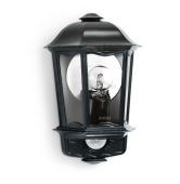 Steinel  L 190 S 644413 IP 44  black/clear светильник с датчиком движения настенный уличный  E27 1 х