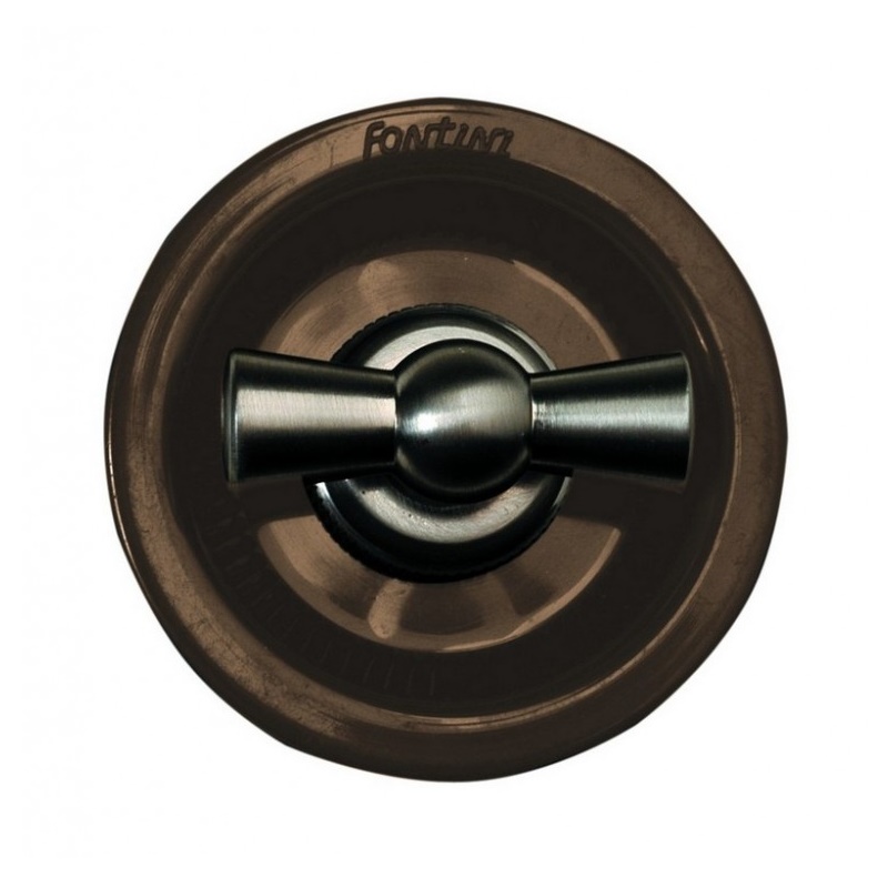 Venezia Выключатель поворотный на два направления (сх.5) 10А 250В~, хром / коричневый