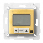 FD18000OB Терморегулятор Цифровой. 16A, с LCD монитором. Кабель 4м. в комплекте, цвет bright gold