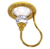 FD1034CLOB Круглый точечный светильник из латуни с крупным кристаллом, bright gold