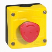 Legrand Osmoz Пост управления кнопочный,с грибовидн. головкой,с возвр.поворотом o40+контакт нз,крас.