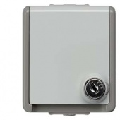 DELTA FLAECHE IP44 SCHUKO SOCKET OUTLET W. INCR. TOUCH PROTECTION W. LOCK SIMULTANEOUS LOCKING РАЗМЕ