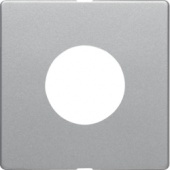 Центральная панель для нажимной кнопки и светового сигнала Е10, Q.1/Q.3, цвет: алюминиевый, с эффект