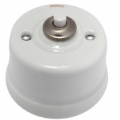 Garby Выключатель-кнопка 10А 250В~/24В, фарфор под мрамор Reggia