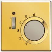 JUNG LS 990 Блеск золота Термостат комнатный, 10(4)А, 24В,  НЗ-контакт